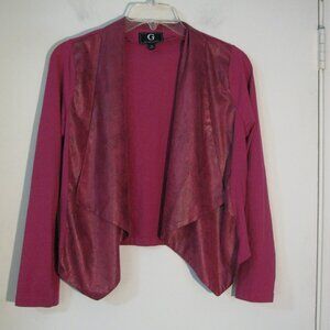 G by Giuliana Pink Snakeskin Shrug Medium Jacket Vest